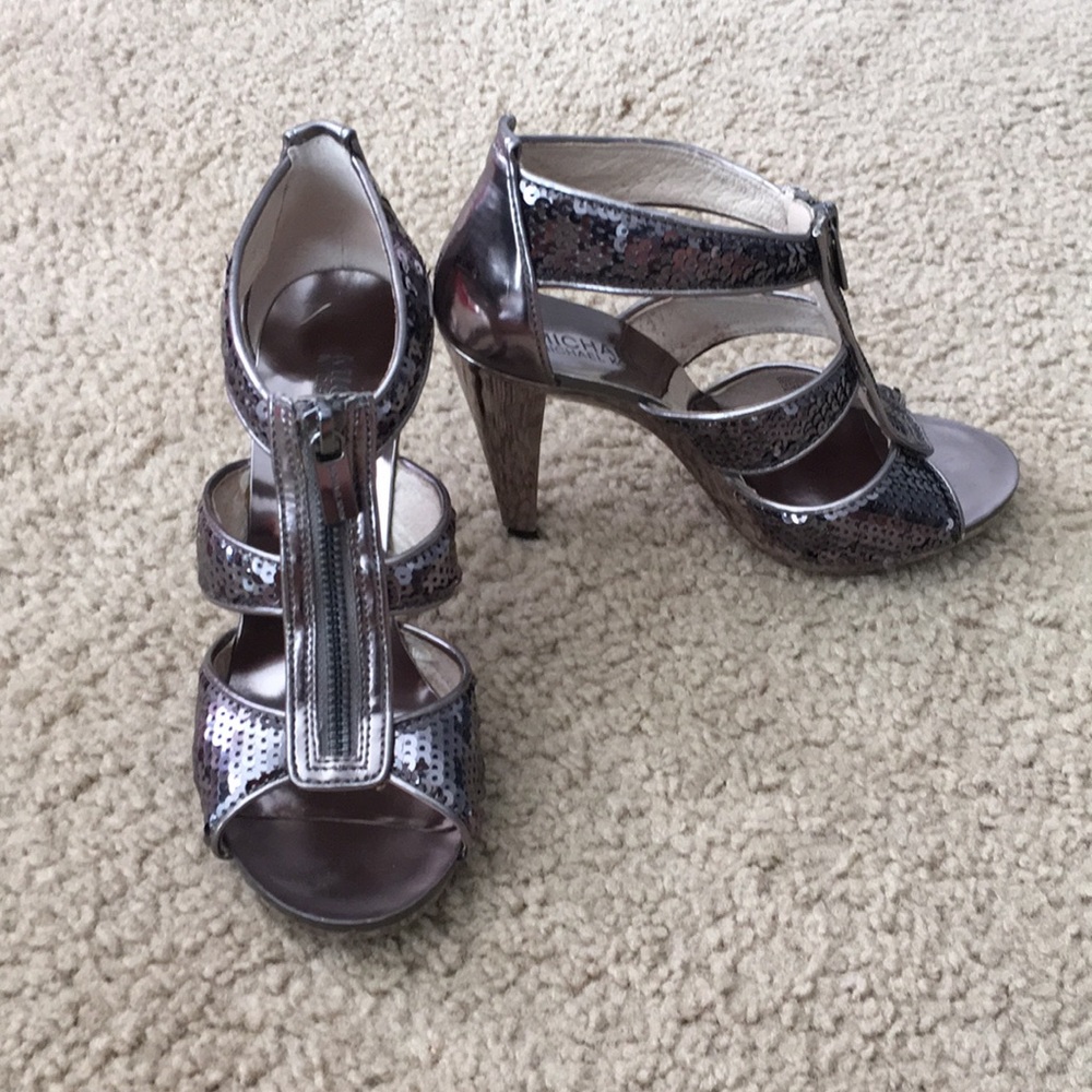 Michael Kors Gunmetal Sequin Heels